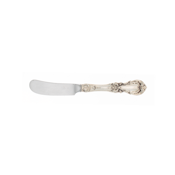Burgundy Sterling Silver Spreader with Hollow Handle and Paddle Blade