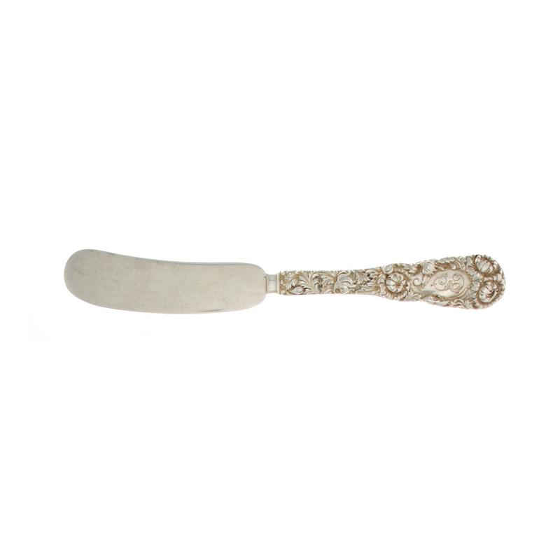 Durgin Chrysanthemum Sterling Silver Cheese butter knife