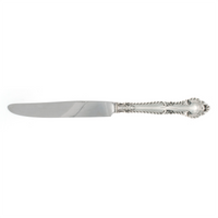 English Gadroon Sterling Silver Dinner Size Knife with French Blade