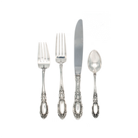 King Richard Sterling Silver 4 Piece Place Size Setting with Modern Blade Knife