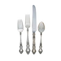 Meadow Rose Sterling Silver 4 Piece Place Size Setting with French Blade