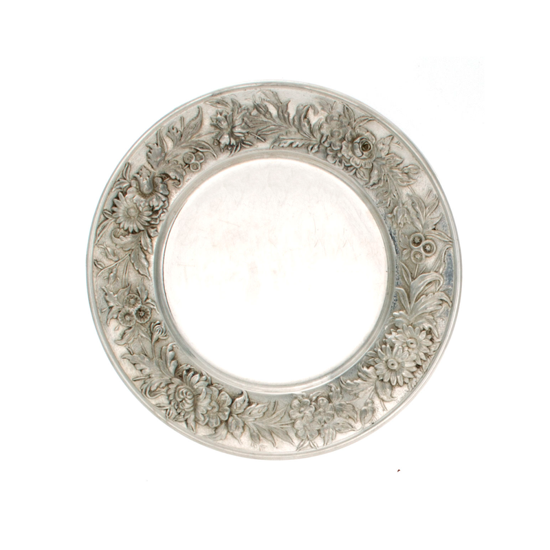 Repousse Sterling Bread and Butter Plate